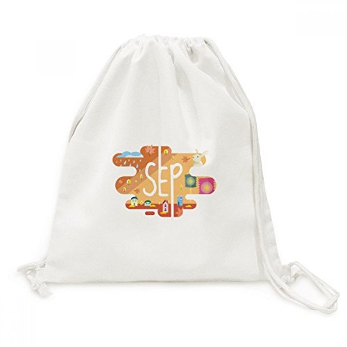 Toile drawstring backpack de qualité supérieure avec illustration d'art