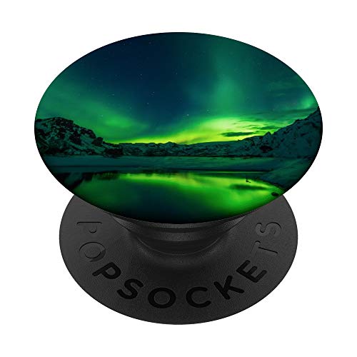 Amazing Green Northern Lights In Alaska Night Sky