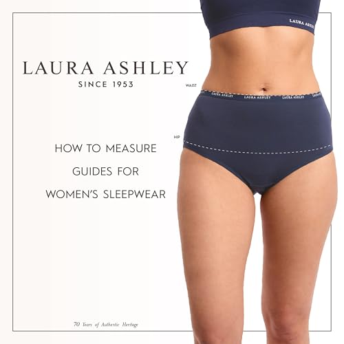 Image of Laura Ashley Women's Cotton Brief Underwear Set, High-Waisted Panties for Women, 5-Pack