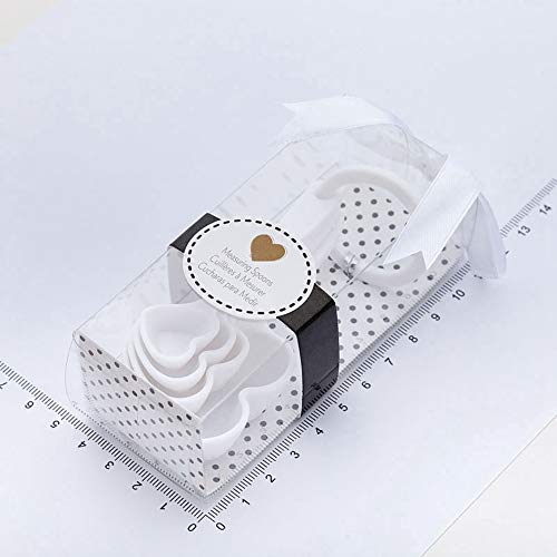 Minlia Heart Shaped Measuring Spoon Baking Tool Favors Kitchen Tools For Baby Shower Favors And Birthday Party Gift(White) #TOP1