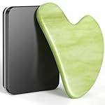 Gua Sha Facial Tools, Natural Jade Stone Guasha Tool for Face Acupuncture Therapy Trigger Point Treatment, Gua Sha Scraping Massage Tool (Mint Green)