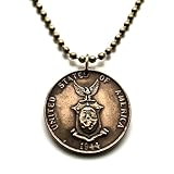 1944 USA Philippines 1 Centavo coin pendant World War 2 era eskudo Pilipinas Filipino eagle Manila Pinoy Mimaropa Caraga Calabarzon Quezon Luzon island Visayan Tagalog Moro Mindanao Palawan n000419