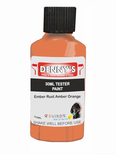 Premium Interior Wall & Furniture Chalk Paint – Ember Rust Amber Orange – Rich Matt Finish, Durable & Washable, Low Odour, Ideal for Living Rooms, Bedrooms & Hallways (30ML Tester Bottle)