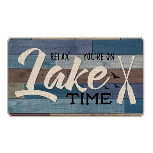 Livcoz Lake Time Welcome Door Mat