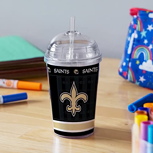 Image of Rico Industries NFL Football Rookie of The Year 12oz Acrylic Tumbler, Youth Tumbler with Swirly Straw