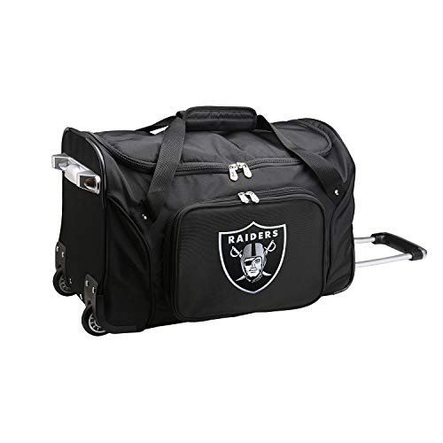 NFL Oakland Raiders Wheeled Duffel Bag, 22-inches
