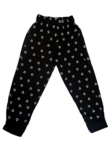 Image of Cotton Solid Track Pant for Boy's & Girl's | Playwear Pants for Kids Loose Fit Pants for Unisex Pack of 1 (BLK-103 Black)