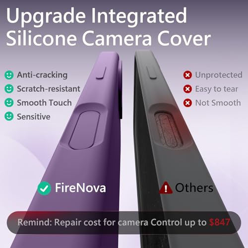 Image of FireNova Magnetic for iPhone 17 Case, Compatible with MagSafe, [Integrated Silicone Camera Control Button] [Camera Protection] Anti-Scratch Microfiber Lining Phone Case, 6.3 inch, Light Purple