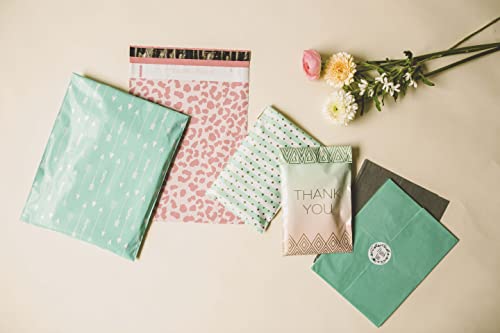 Image of Inspired Mailers - Large Poly Mailers 14.5 x 19-20 Pack - Rose Gold Cheetah - Shipping Bags - Large Mailing Envelopes - Large Shipping Envelopes - Mailers Poly Bags for Shipping