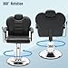 Tatub 90°-135° Reclining Salon Chair for Hair Stylist, 360° Swivel Barber Chair with Heavy Duty Hydraulic Pump, Adjustable Hair Chair for Barbershop, Home