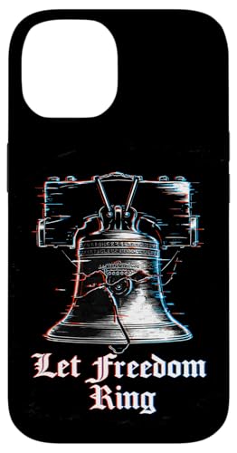 Let Freedom Ring 7��4�� USA 250th Liberty Bell Glitch �X�}�z�P�[�X iPhone 14 �p