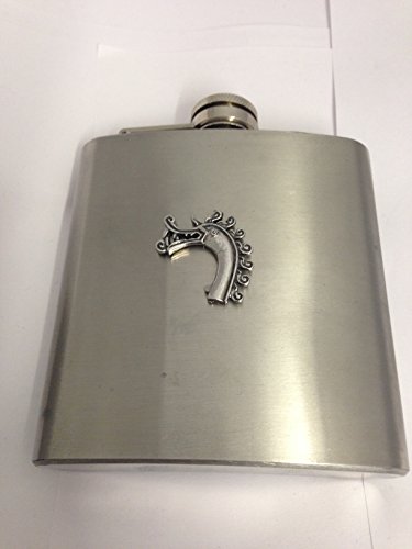 Flasque Dragon's Head WE-DHKR d'exception en étain anglais et acier inoxydable