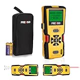 PREXISO 5-in-1 Stud Finder with Laser Level, Electronic Stud Sensor & Ultrasound Distance Measure, Wall Scanner Sensor, for AC Live Wire, Metal Studs Detection