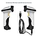 BLUEHRESY USB 1d Laser Wireless Automatic Barcode Scanner Bluetooth Barcode Reader 60 m Distance Compatible for Ipad, iPhone, Android Devices, Mac, Tablet, PC Support Keyboard Entry
