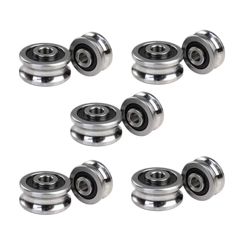 NO-LOGO Durable Bearing Great Chrome Steel SG15 (10Pcs) Track Rollers with Gothic Arch Groove Type SG15RS Embroidery Machine Bearings SG15-2RS