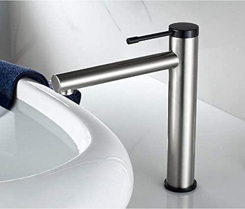 Kitchen Taps Basin Faucet Single Handle High Foot Bathroom 360 Swivel Sink Waterfall Crane Vessel Nickel Tap