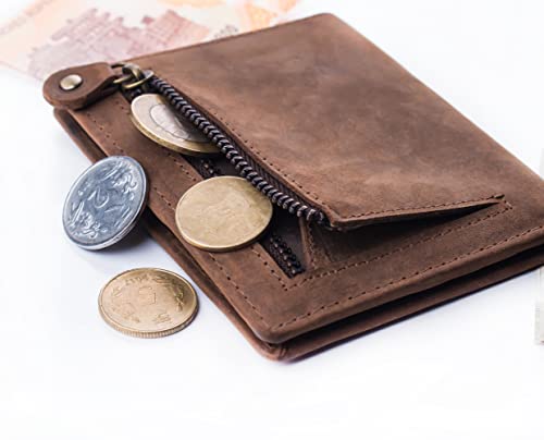 Image of TANSTITCH Men Leather Slim Wallet || Small, Minimalist & Thin Wallet || RFID Protected || Front Pocket Carry, Black
