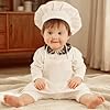 XLSXEXCL 2PCS Baby Chef Outfit Set, Baby Apron and Chef Hat for Newborn Photography, Toddler Cook Role Play, Cute Baking Costume for Infants Photography, Cooking Bakery Theme Party (Age: 10-24 Months) #5