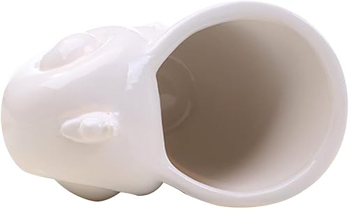 Happyyami Maceta de caracol de cerámica para suculentas, lindo soporte para bolígrafos de animales, maceta de cactus para plantas, soporte para