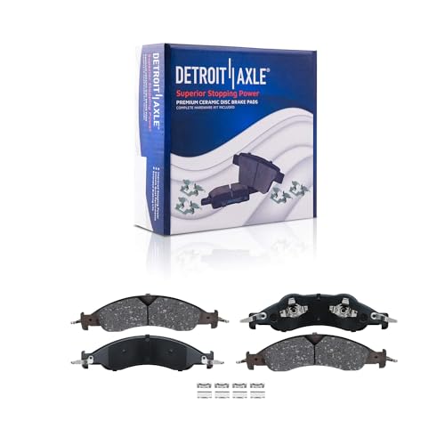 Image of Detroit Axle - 14pc Brake Kit for 2007 2008 2009 Ford Expedition Lincoln Navigator, Disc Brake Rotors Ceramic Brakes Pads Struts with Coil Spring Assembly Front and Rear Replacement