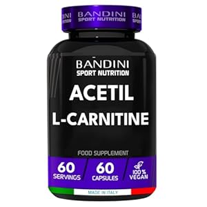Bandini® Acetyl L CARNITINA – 1000 mg (PER CAPSULE) – Supplement op basis van Acetyl L CARNITINA – Acetyl Carnitine voor sporters die intensieve fysieke activiteit uitoefenen – 60 capsules