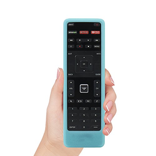 Sikai Remote Case Compatible With Vizio Xrt122 Smart Tv Remote Silicone Case For Vizio Smart Lcd Led Tv Remote [Shock Proof] Silicone Cover For Vizio Xrt122 Remote With Lanyard (Glow In Dark Blue) #TOP4