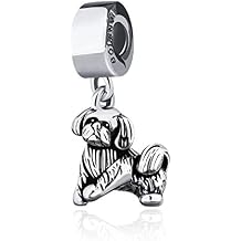 Bolenvi Shih Tzu ShihTzu Breed Dog Charm, 925 Sterling Silver Dangle Pendant, Pandora Compatible Dog Lover Charm for Bracelets & Necklaces, Gift for Shih Tzu Owners