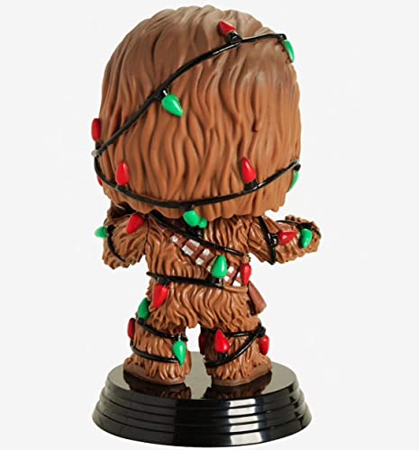 Star Wars: Holiday – Boneco Pop de vinil Chewbacca com luzes de Natal (com capa protetora Pop Box co
