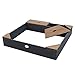 Produktbild AXI Sandkasten Amy aus FSC Holz mit Abdeckplane in Anthrazit & Braun | Sand Kasten mit Abdeckung für Kinder mit Sitzbank, Sitzecken & Stauraum | 115 x 115 cm