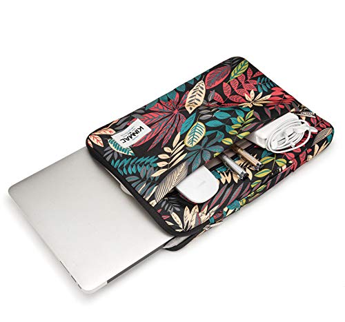 Kinmac 360° Heavy Duty Protective Laptop Computer Sleeve case Bag Cover with Handle for MacBook Pro 14 inch,14 inch-14.4 inch HP Lenovo Dell ASUS Acer Laptop (Black Maple) by Kinmac - Image 3