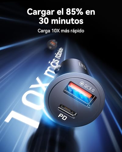 INIU Cargador Coche Carga Rápida, 60W Total [USB C 30W+USB A 30W] PD & QC3.0 Car Charger+[1m] 100W Cable, USB C Cargador Mechero Coche para Movil iPhone 16 15 14 Pro MAX iPad Samsung S25 Huawei LG - imagen 3