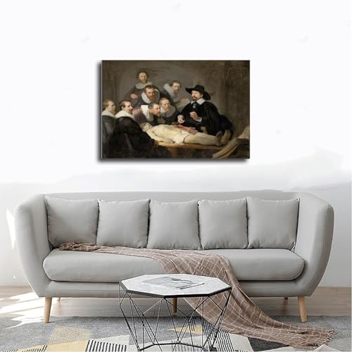 The Anatomy Lesson of Dr Tulp Poster Toile Prête à Suspendre 61x91 - 4