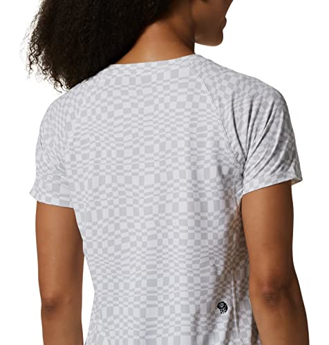 Mountain Hardwear Manga curta feminina Standard Crater Lake com estampa Fogbank Checks, GG