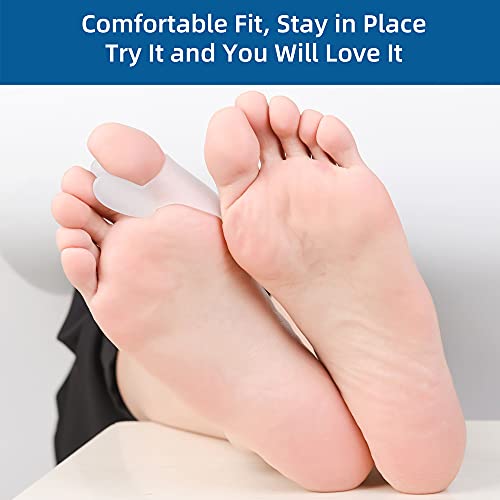Hoogoo Silicone Bunion Corrector Shield For Big Toe 10Pcs Hammer Toe Corrector Bunion Pads Gel Protector Separator Toe Spacer Spreader Toe Separator For Overlapping Toes For Feet Women And Men #TOP5