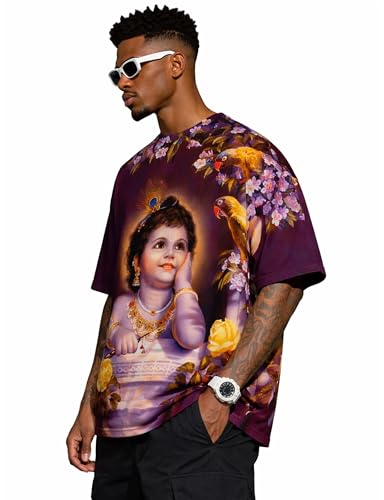 Image of STAND OUT All Over Printed Shiva, Krishna, Hanuman, Kali, Ram and Ravana, Ramayan, Bagavath Githa, Buddha Religious, Spiritual, Hindu Gods T-Shirts