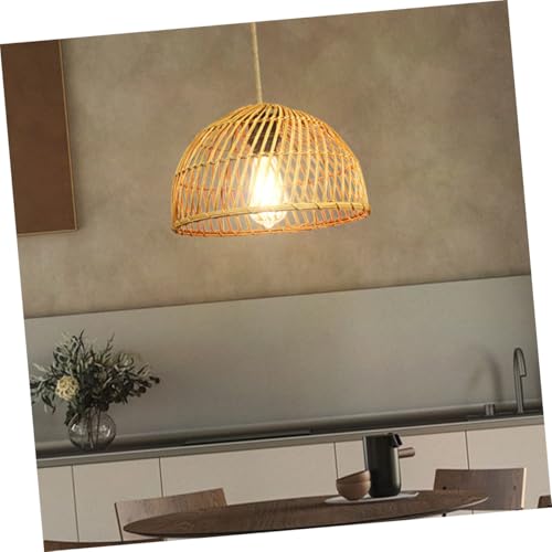 Lustre suspendu en rotin de qualité supérieure E26