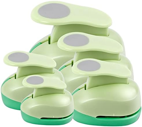 UCEC Circle Punch, Craft Hole Punch Round Punch for Crafting, 5 Different Size Circle Hole Punch for Paper Crafts, Cardstock, Gift Wrapping, Cards and Scrapbooks-3/8 5/8 1 1.5 2 Inch Circle Punch Set