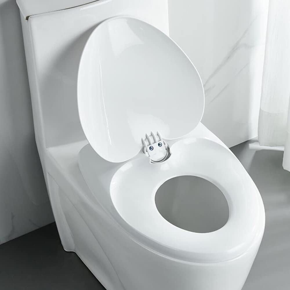 JWW Asiento De Inodoro Familiar Tapa Y Asiento De Inodoro con Asiento Reductor Infantil Y Cierre Suave Blanco Tapa WC Universal
