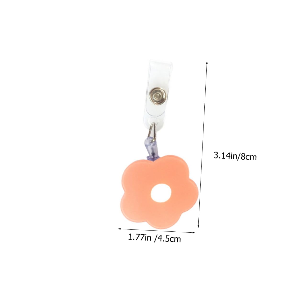 4 Set Fibbia A Fiore Facile Da Tirare Bobina Per Badge Estetico Stoviglie Carta Cordini Per I Visitatori Porta Badge Nominativo Portabadge Con Cordino Titolare Acrilico 6 Pezzi * 4 NUOBESTY