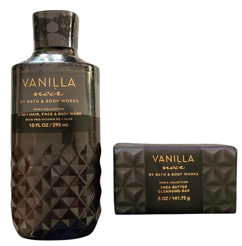 Bath & Body Works Vanilla Noir 3-in-1 Hair, Face & Body Wash and Bar Soap
