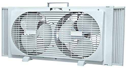 UNIWARE-9-Portable-Twin-Window-Fan-w-2-Speed-Dial-Control-wETL UNIWARE 9" Portable Twin Window Fan w/ 2 Speed Dial Control w/ETL - Image 1