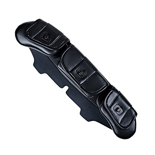 Anzio Compatible with 1996-2013 Harley Touring Electra Street Glide Windshield Bag Saddle 3 Pouch Pocket Fairing (Black)