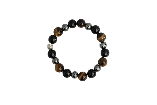 BLACK OBSIDIAN, TIGER EYE AND HEMATITE BRACELET FOR CLEANSING, CLARITY, STRONG MIND, GROUNDING AND BETTER HEALTH image 1