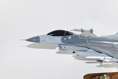 Miniatura 3 de Lockheed Martin F-16 Fighting Falcon, escuadrón de prueba y evaluación 422d, modelo a escala de caoba de 18 pulgadas