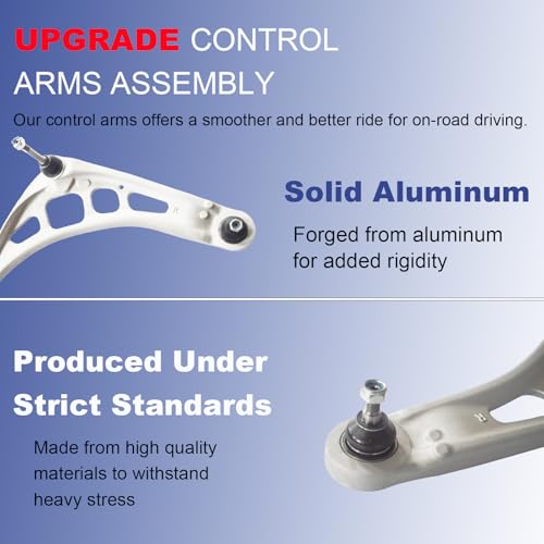 Heyhap 4pcs Lower Control Arm with Ball Joint E46 Front Suspension Kits Replacement for BMW E46 323Ci 328Ci 325Ci 330Ci 325i 330i Z4 31121094465 by HEYHAP - Used condition - Image 2