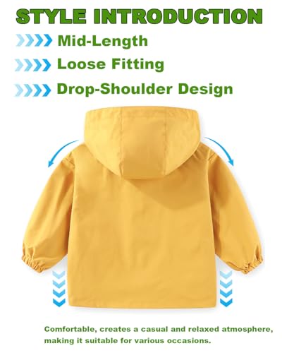 Kids Boys' Windbreaker Jacket, Boys Zip Up Hoodie Coat Transitional Late Spring/Early Fall Jackets for Kids2