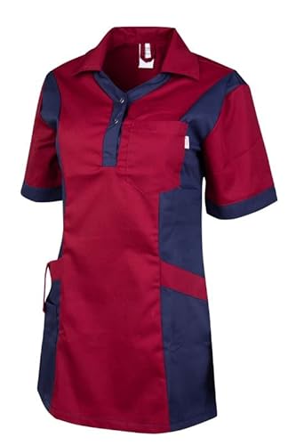 Clinotest Casack Julia pour femme - Soins de santé - Vêtements professionnels - Couleurs tendance, Marron/bleu marine., XXXL Cover