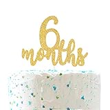 6 Months Cake Topper, Half 1/2 Birthday Cake Decorations ,Half Birthday Party Decorations（ Double...