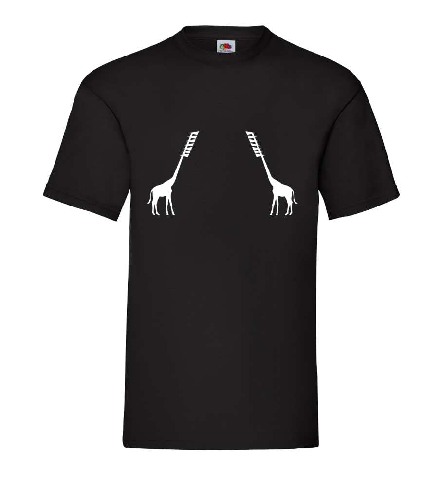 Camiseta Hombre Jirafa Espiral - Diseño Divertido, 100% Algodón, Talla S (Negro)