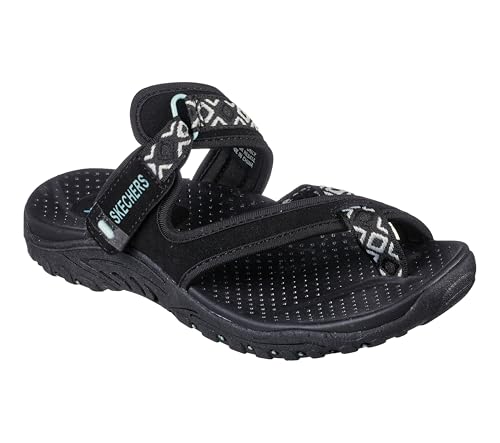 Skechers Skechers Women's REGGAE - Trailway Flip-Flop Sandals, Black, 7.5
